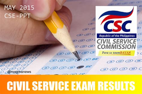 Results of May 2015 Civil Service Exam CSE.